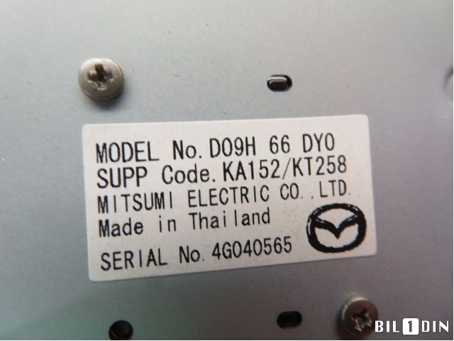 Diverse deler til Mazda 2 2015-2019 (Type III, Fase 1)  (MAZDA|D09H66DY0|)
