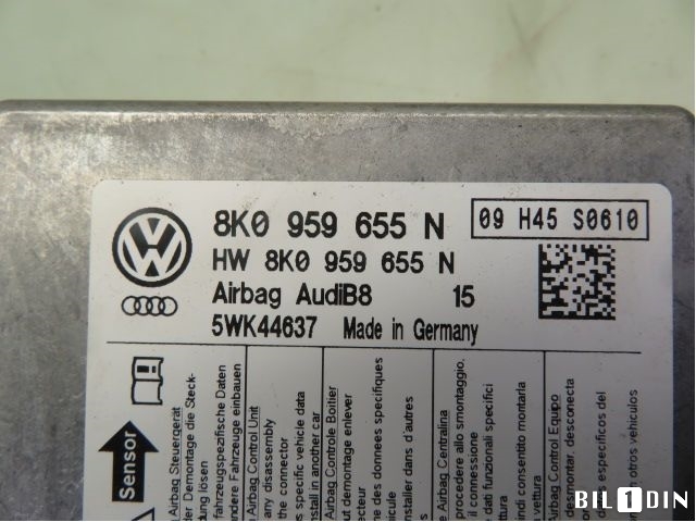 Airbag elektronikk til Audi A4 2007-2014 (Type IV) (B8) (B8) (AUDI|8K0959655N|5WK44637|)