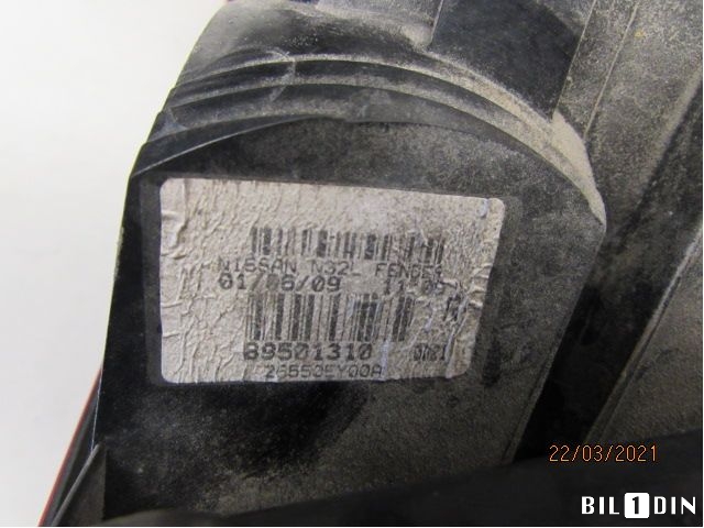 Baklykt høyre til Nissan Qashqai 2007-2010 (Type I, Fase 1)  (NISSAN|26554EY00A|89501310|)