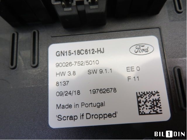 Varmeapparat betjening til Ford Ecosport 2016-->>  (FORD|GN1518C612HL|2440513|GN1518C612HJ)