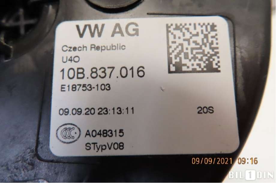 Låsekasse høyre foran til VW ID.3 2020-->> (VOLKSWAVEN|10B837016|)