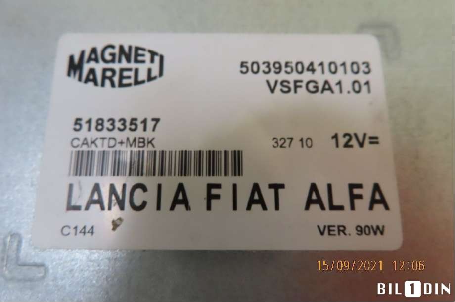 Styreenhet DAB til Fiat 500 2008-2020  (FIAT|50520764|51833517|)