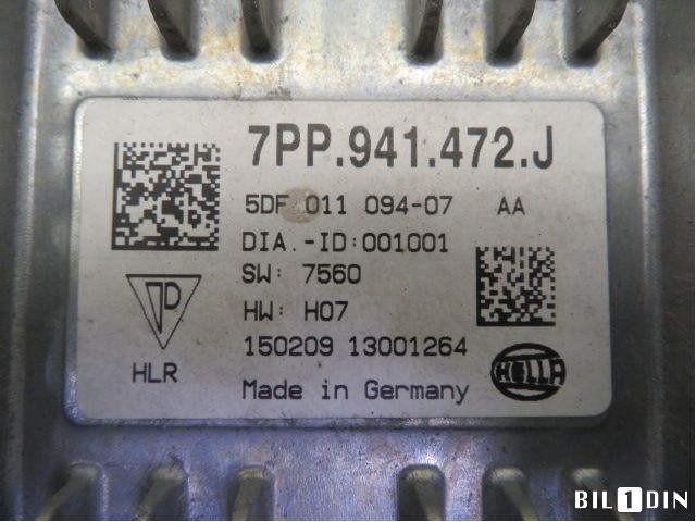 Styreenhet xenon/ballast til Audi TT 2015-->> (Type III)  (AUDI|7PP941472J|)