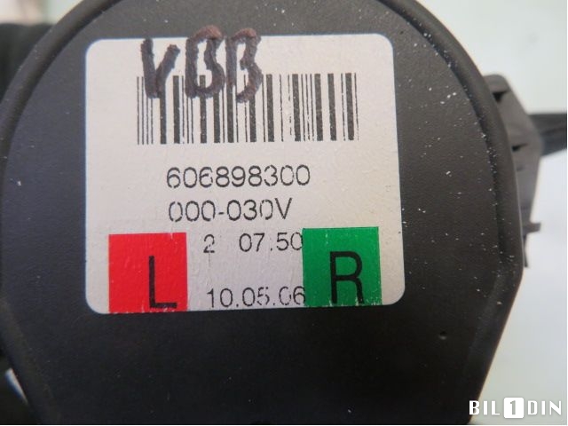 Sikkerhetsbelte bak venstre til Audi Q7 2006-2010 (Type I, Fase 1)  (AUDI|4L0857811||606898300)
