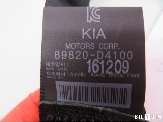 Sikkerhetsbelte bak høyre til Kia Optima 2017-2020 (KIA|89820D4100|)