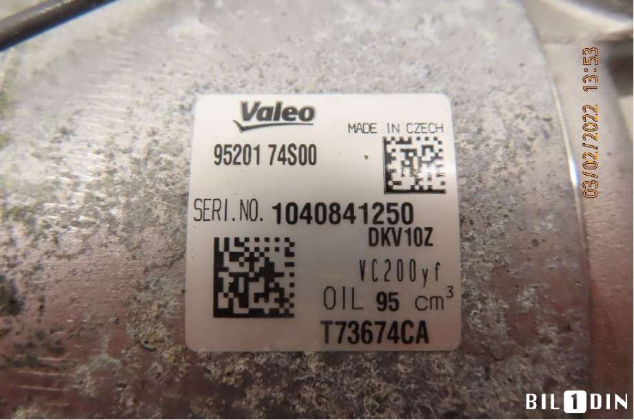 Aircondition kompressor til Suzuki Vitara 2015-->> (Type IV)  (SUZUKI||9520174S00|1040841250)