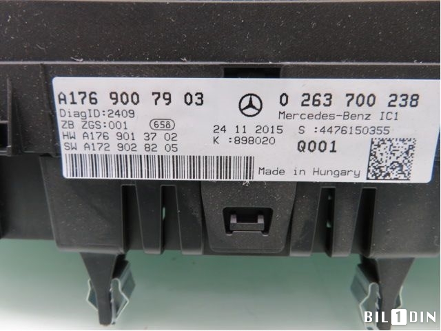 Speedometer til Mercedes A-Klasse 2012-2018 (W176) (W176) (MERCEDES|A1769007903|0263700238|)