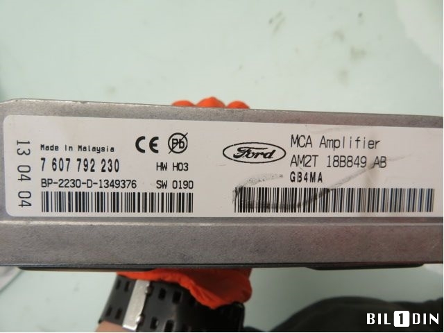 Bilstereo forsterker til Ford S-Max 2010-2015 (Type I, Fase 2)  (FORD|AM2T18B849AB|1694165|)