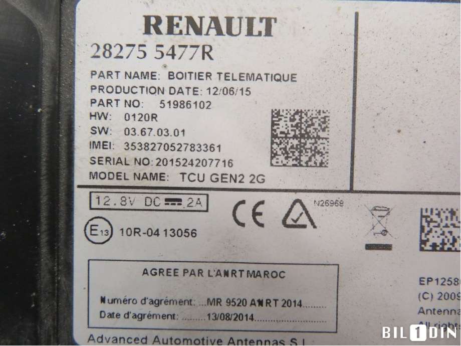 Styreenhet diverse til Renault Master 2014-->> (Type III, Fase 2) (RENAULT||282755477R)