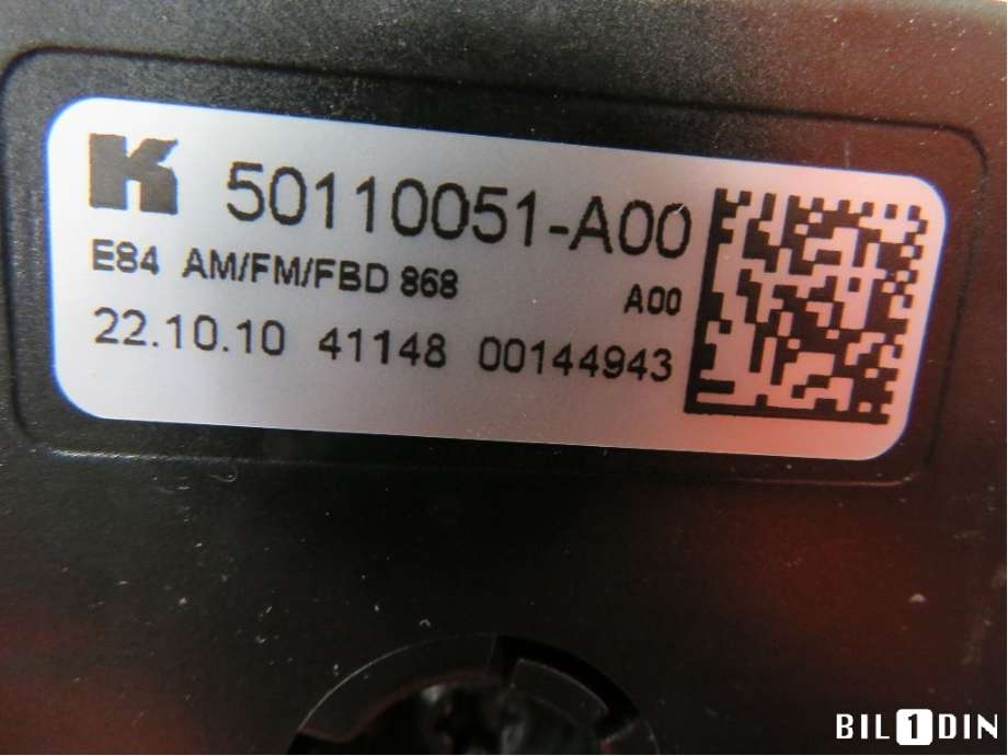 Antenne forsterker til BMW X1 2009-2015 (E84) (E84) (BMW|65209168335|50110051A00|916833504)
