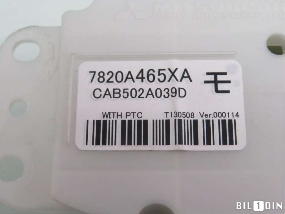 Varmeapparat betjening til Mitsubishi Outlander 2012-2015 (Type III, Fase 1)  (MITSUBISHI|7820A465XA|CAB502A039D|)