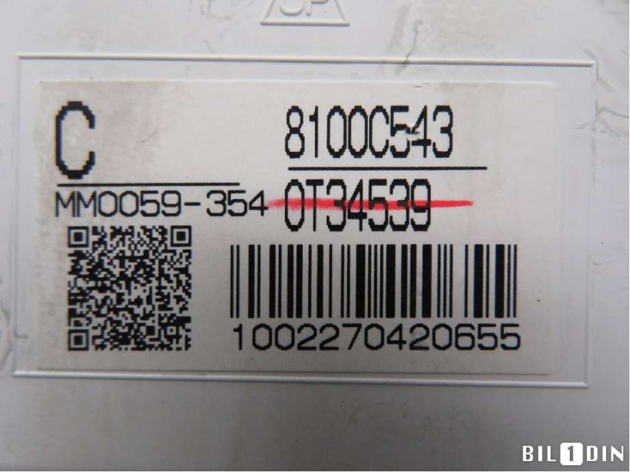 Instrumentpanel til Mitsubishi Outlander 2015-->> (Type III, Fase 2)  (MITSUBISHI|8100C543|)