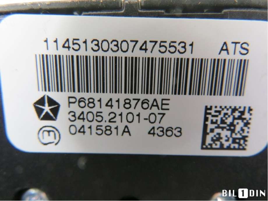 Bryter diverse til Jeep Cherokee 2014-->> (Type V) (JEEP|68141876AE|3405210107|041581A)