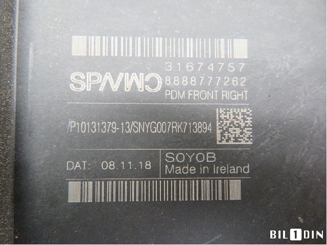 Ruteheis høyre foran til Volvo XC90 2015-2025 (Type II)  (VOLVO|31440412||31674757)