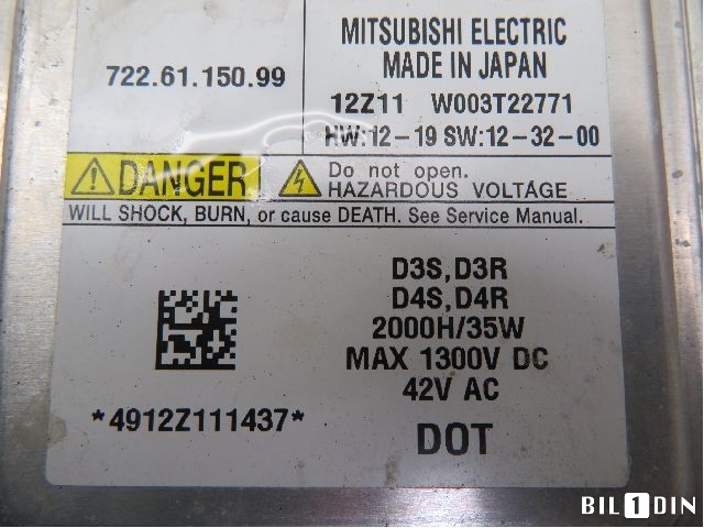 Styreenhet xenon/ballast til Volvo V40 2012-2019  (VOLVO|31335777||7226115099)