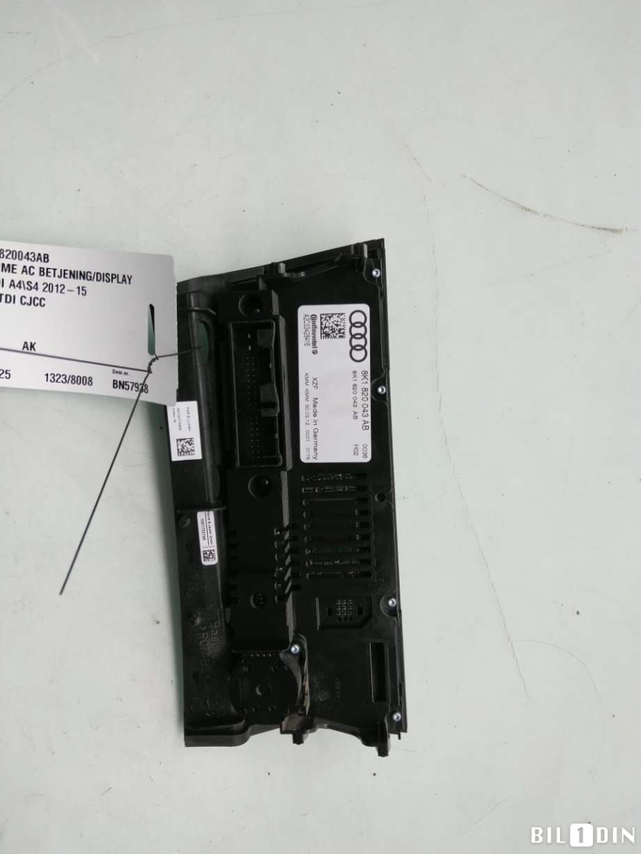 Varmeapparat betjening til Audi A4 2007-2014 (Type IV) (B8) (B8) (AUDI|8K1820043AB|)
