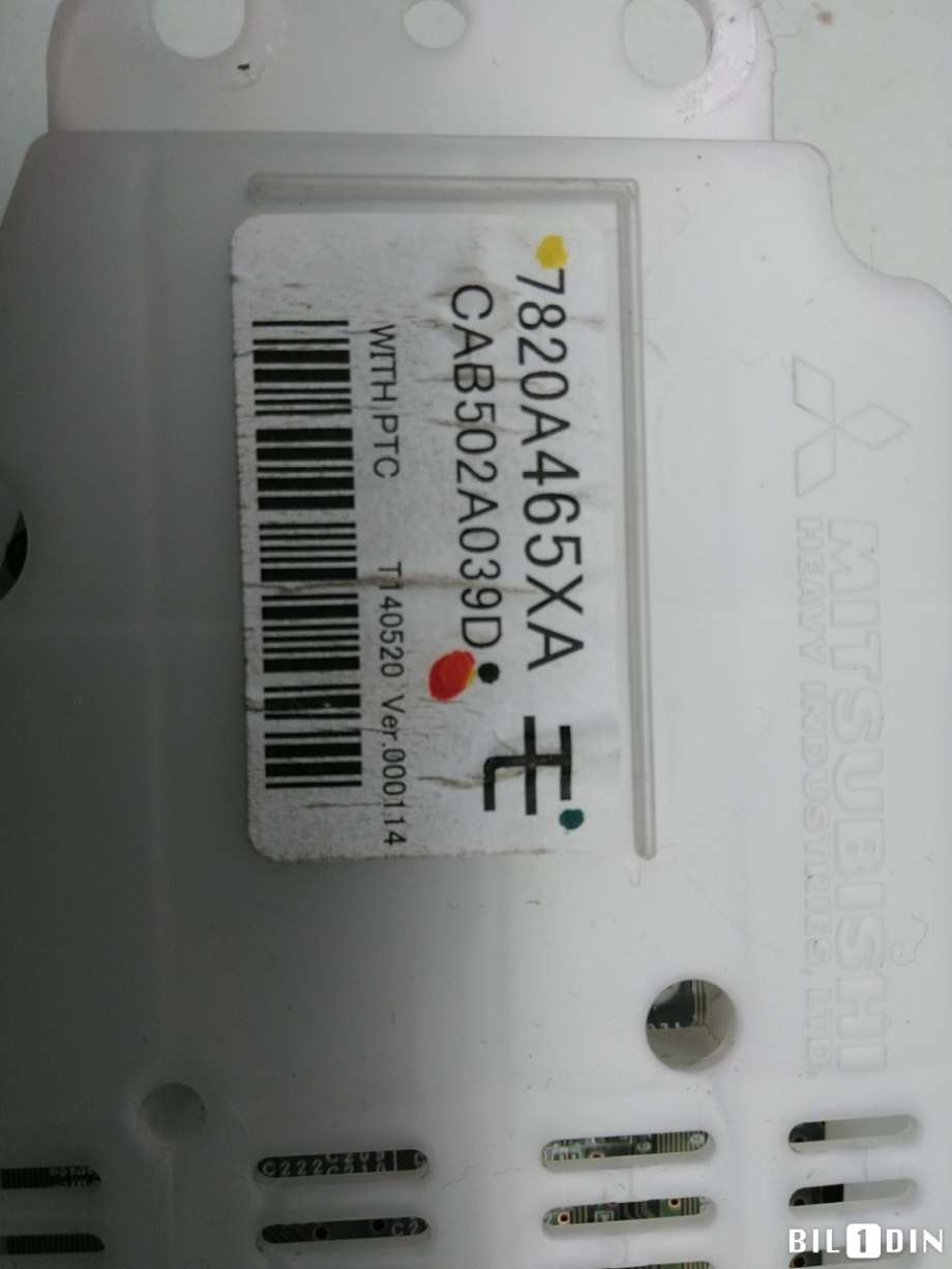 Varmeapparat betjening til Mitsubishi Outlander 2012-2015 (Type III, Fase 1)  (MITSUBISHI|7820A465XA|)