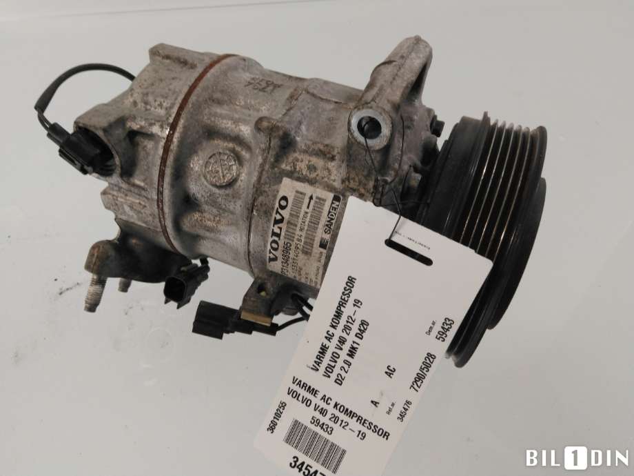 Aircondition kompressor til Volvo V40, 2012-2019  (VOLVO|36010255)
