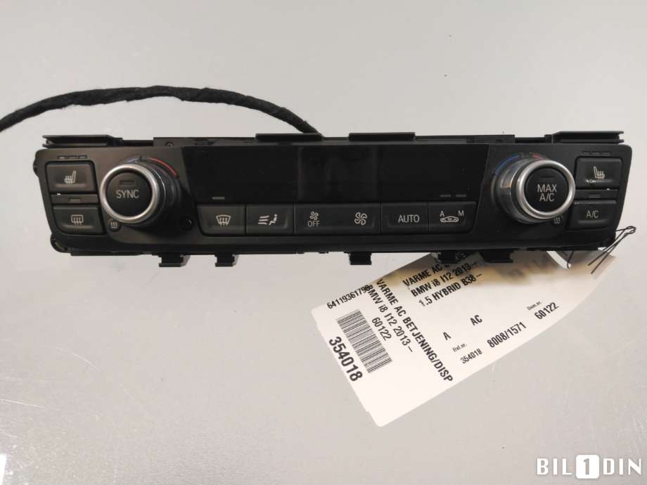 Varmeapparat betjening til BMW i8, 2014-->>  (BMW|64119361799)