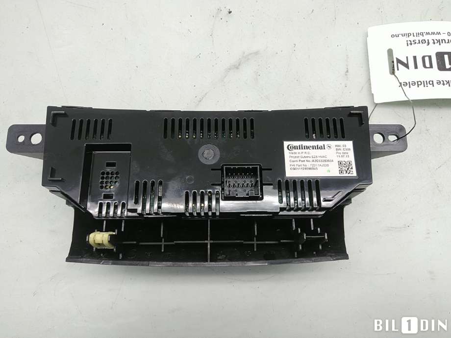 Varmeapparat betjening til Subaru Legacy 2009-2015  (SUBARU|72311AJ030|)