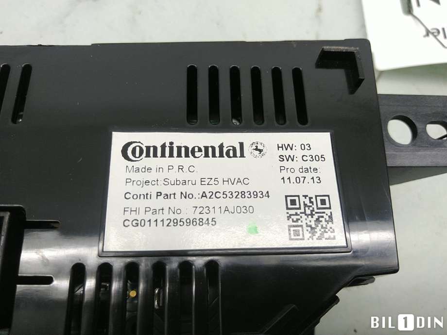Varmeapparat betjening til Subaru Legacy 2009-2015  (SUBARU|72311AJ030|)