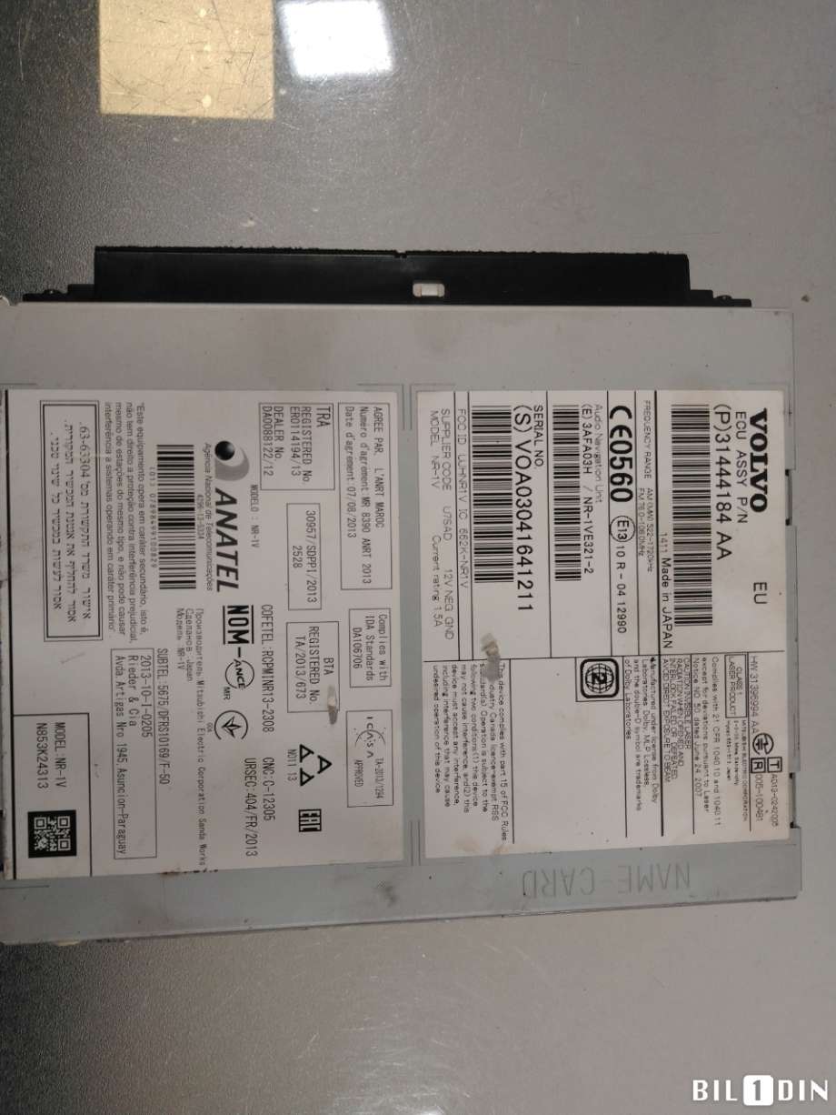 Bilstereo navigasjon til Volvo XC70, 2014-2016 (Type II, Fase 2) (VOLVO|36050656)