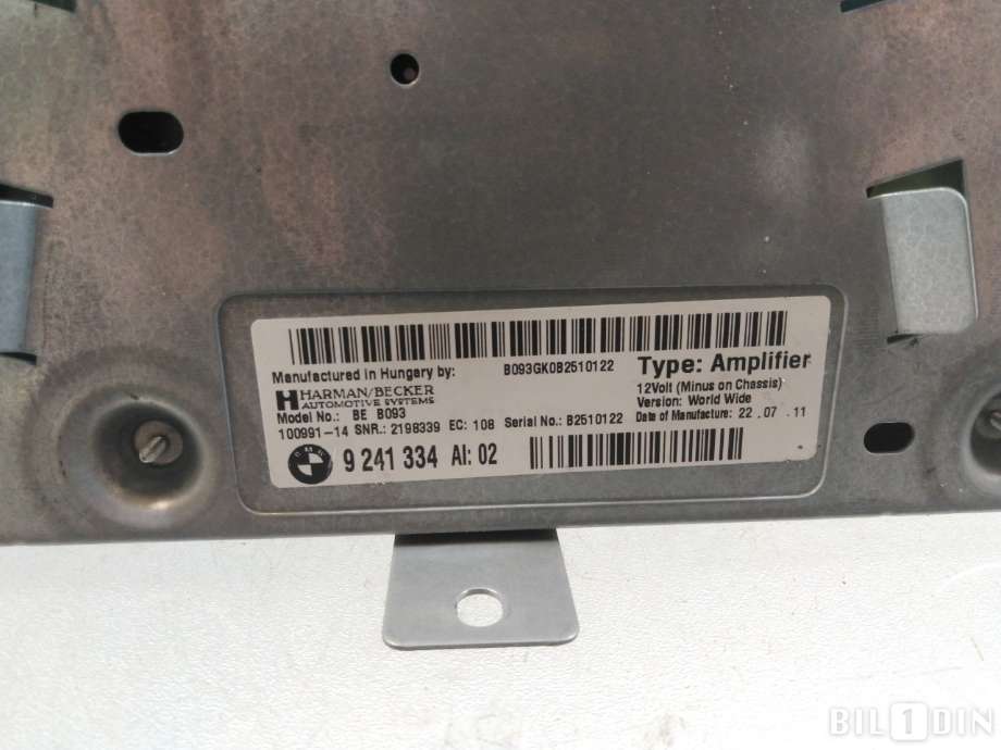 Bilstereo forsterker til BMW 5-Serie 2010-2017 (F10/F11) (F10/F11) (BMW|65129312592||9241334)