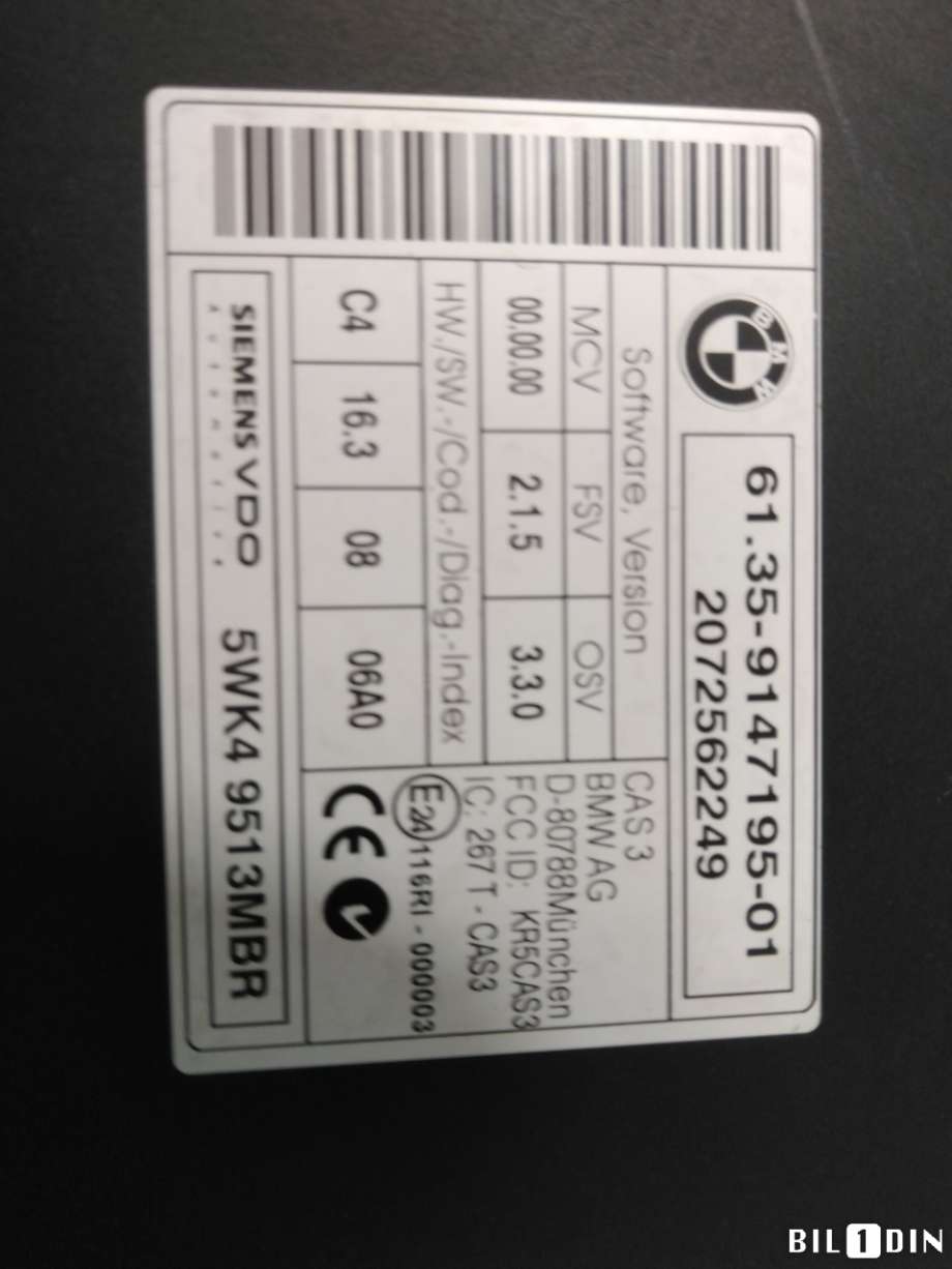 Styreenhet diverse til BMW 1-Serie 2004-2011 (E81/E82/E87/E88) (E81/E82/E87/E88) (BMW|61359395657|)