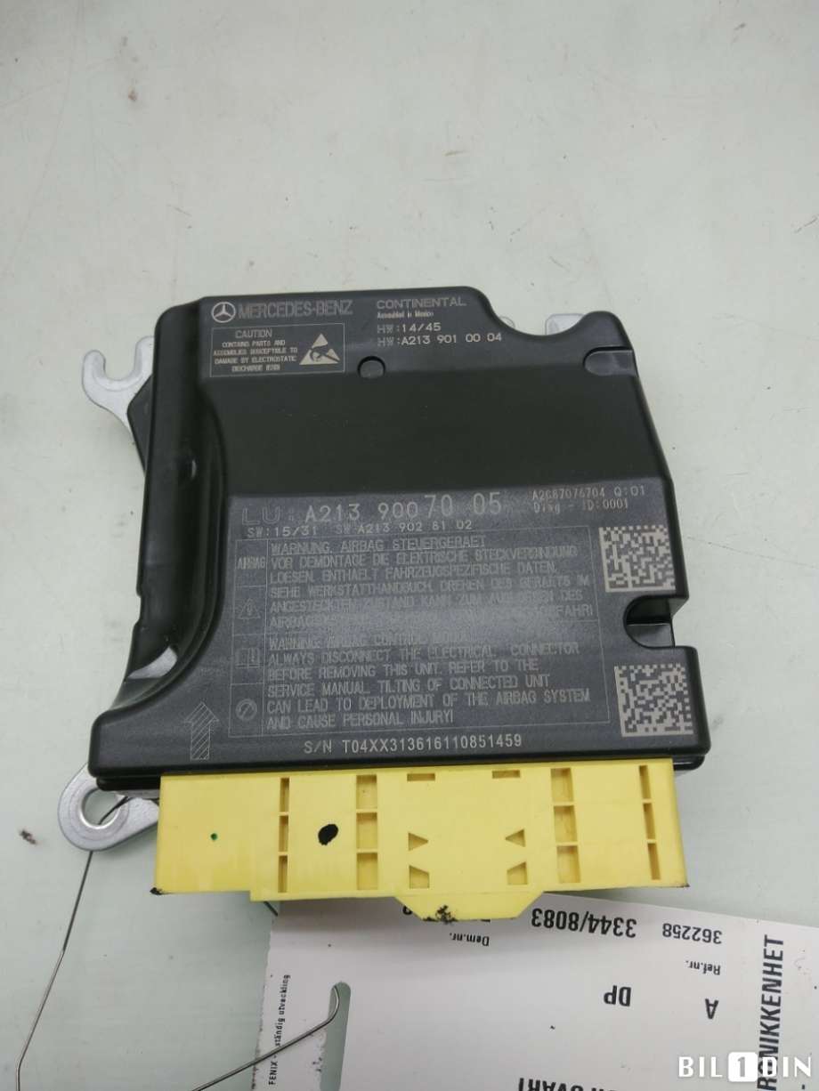 Airbag elektronikk til Mercedes E-Klasse, 2016-2023 (W213) (W213) (MERCEDES|A2139007005)