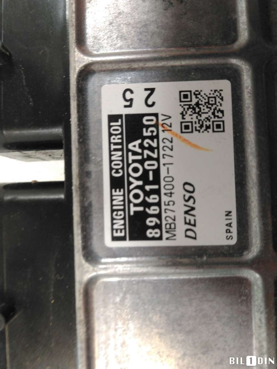 Styreenhet motor til Toyota Auris 2010-2012 (Type I, Fase 2)  (TOYOTA|896610Z250|)