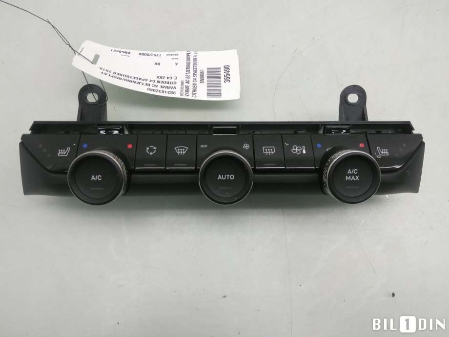 Varmeapparat betjening til Citroën C4, Spacetourer, 2019-->> (CITROEN|9831632980)