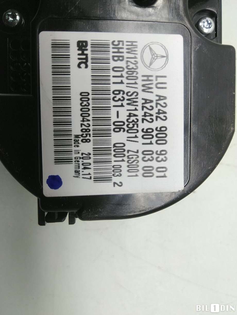 Varmeapparat betjening til Mercedes B-Klasse 2011-2018 (W246) (W246) (MERCEDES|A2429009301)