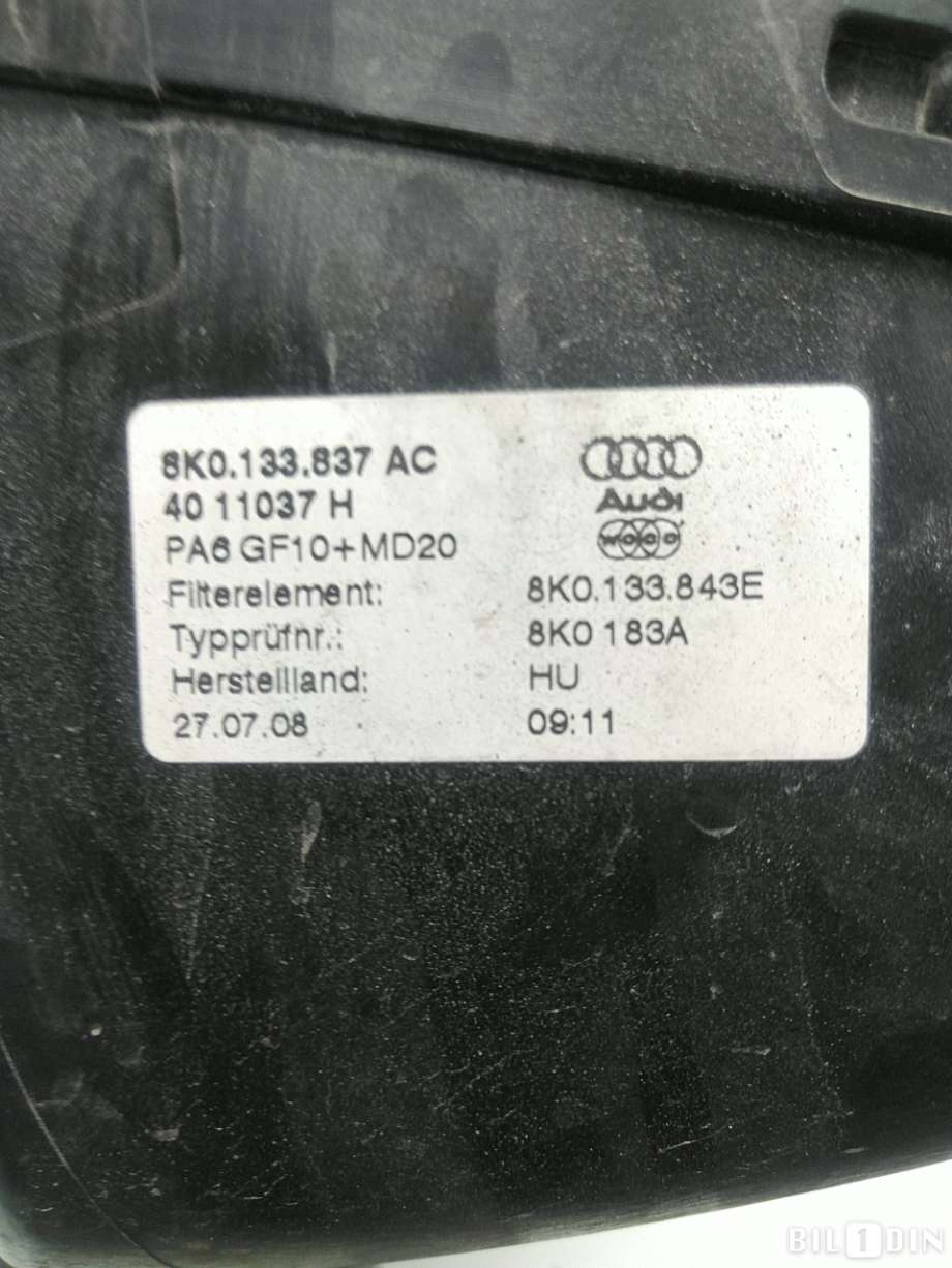 Luftfilterboks til Audi A5 2007-2016 (Type I)  (AUDI|8K0133837BJ||4011037H)