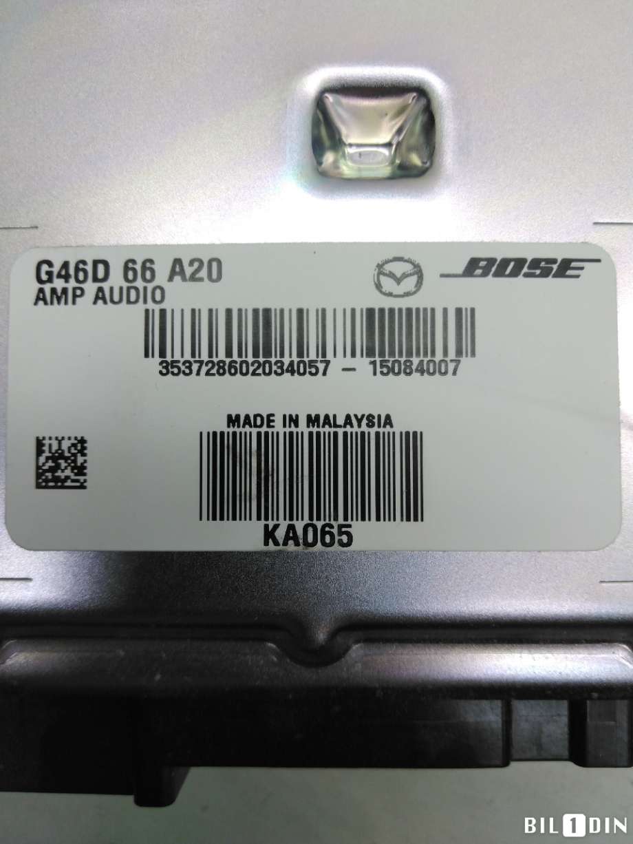 Bilstereo forsterker til Mazda 6 2015-2018 (Type III, Fase 2)  (MAZDA|G46D66A20|)