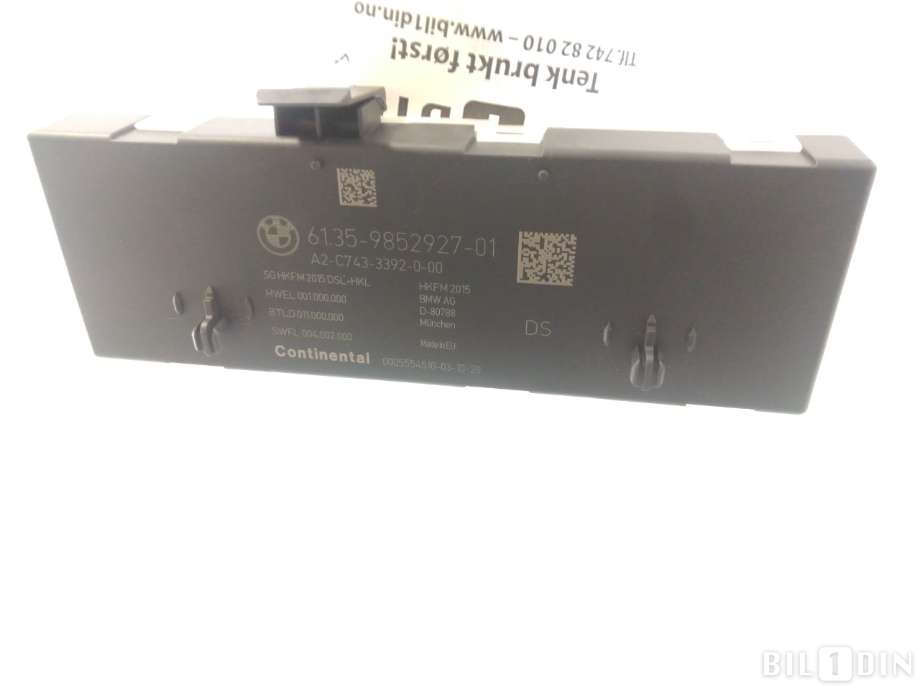 Styreenhet elektrisk bakluke til BMW 3-Serie 2012-2018 (F30/F31/F34) (F30/F31/F34) (BMW 3-SERIE M-SPORT PK TPLUG|61355A19DB3||61359852927)