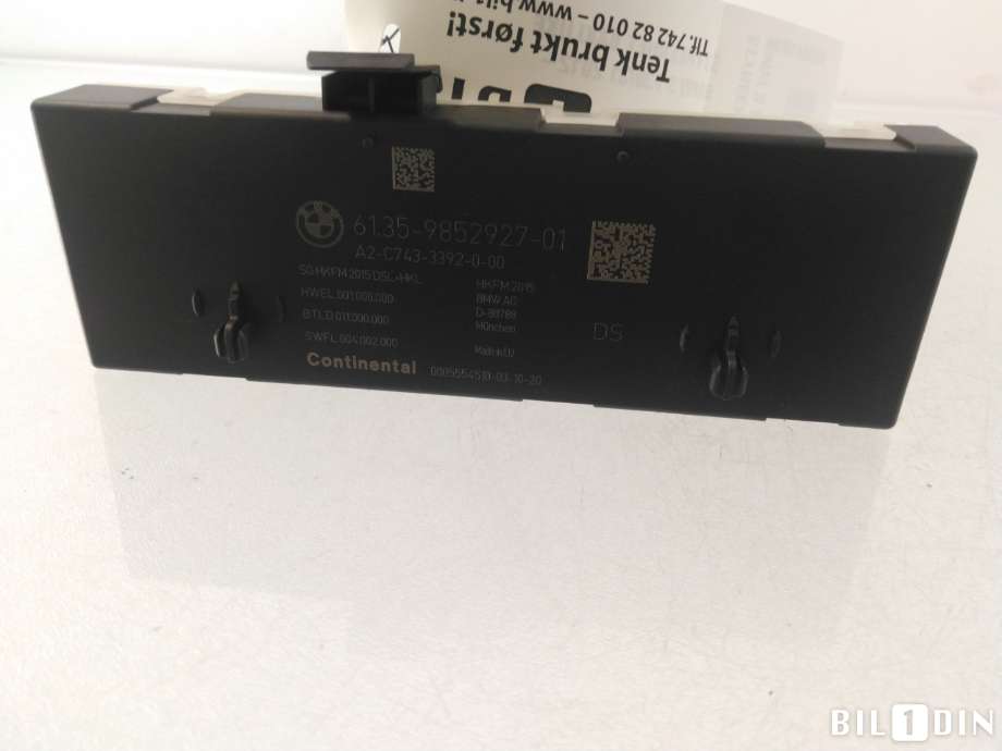 Styreenhet elektrisk bakluke til BMW 3-Serie 2012-2018 (F30/F31/F34) (F30/F31/F34) (BMW 3-SERIE M-SPORT PK TPLUG|61355A19DB3||61359852927)