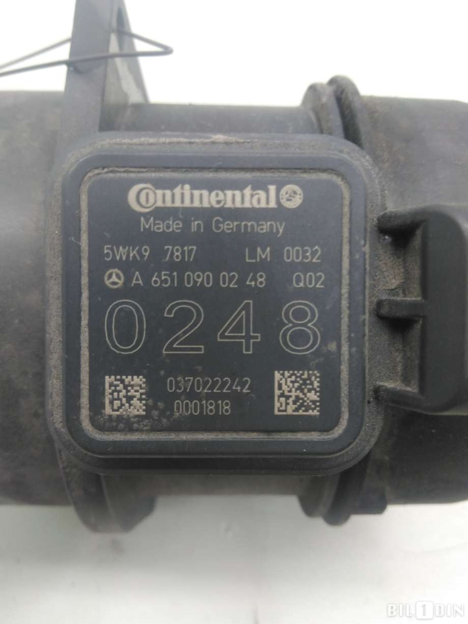 Luftmengde/luftmassemåler til Mercedes E-Klasse 2009-2013 (Fase 1) (W212) (W212) (MERCEDES|A6510900248|)