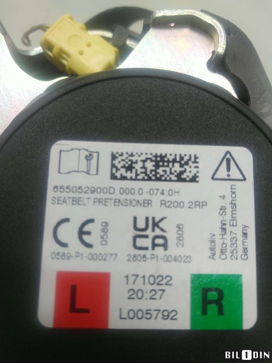 Sikkerhetsbelte bak høyre til Volvo C40 Recharge 2021-2024  (32341276|)