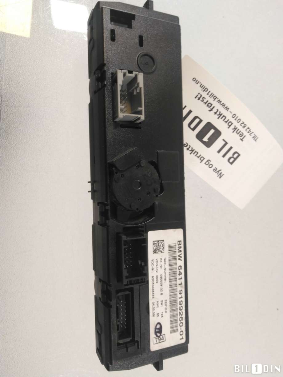 Varmeapparat betjening til BMW 1-Serie 2004-2011 (E81/E82/E87/E88) (E81/E82/E87/E88) (BMW|64119199260|)