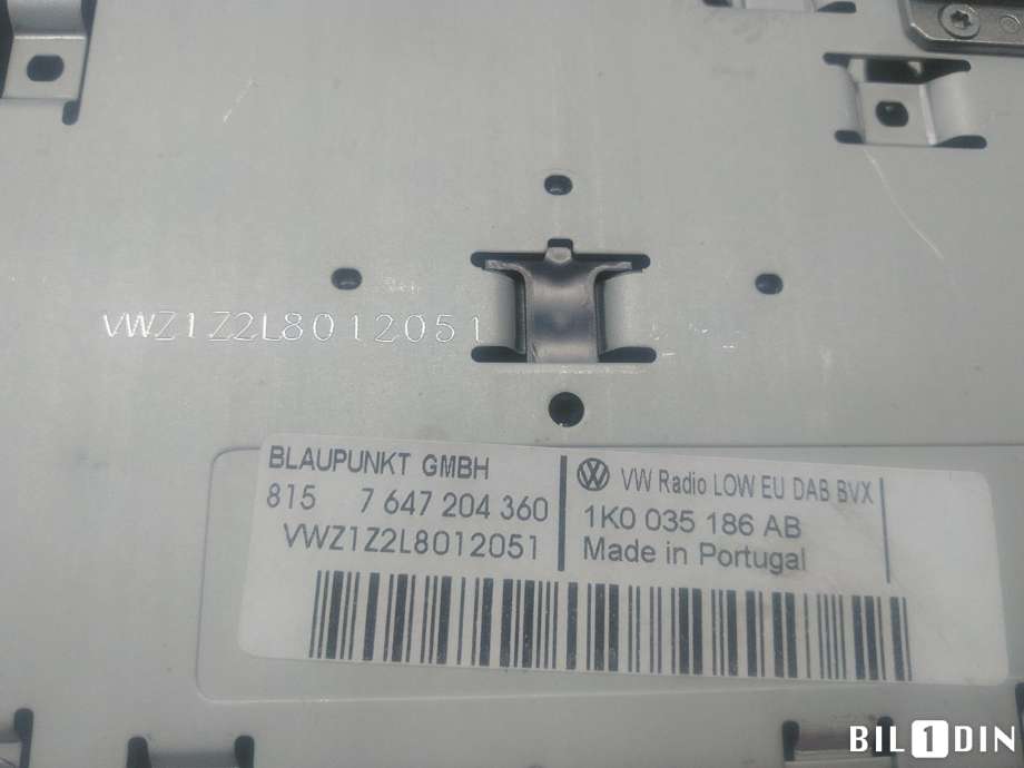 Bilstereo til VW Passat 2011-2015 (B7) (B7) (VOLKSWAGEN|1K0057187BX||1K0035186AB)