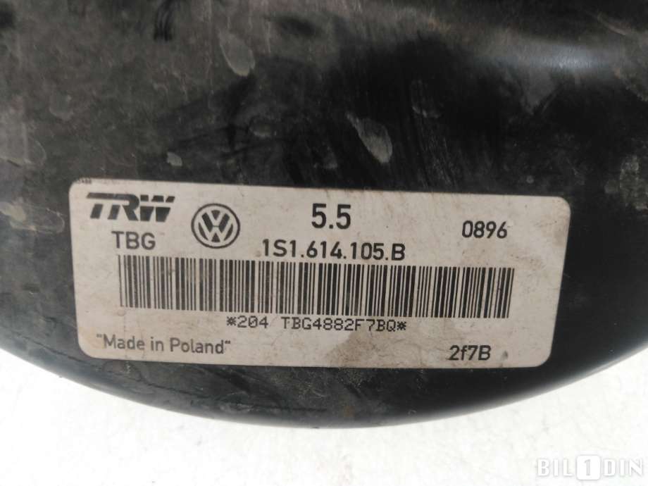 Bremsekraft-forsterker til VW E-Up 2013-2019  (VOLKSWAGEN|1S1614106D|1S1614106A|)