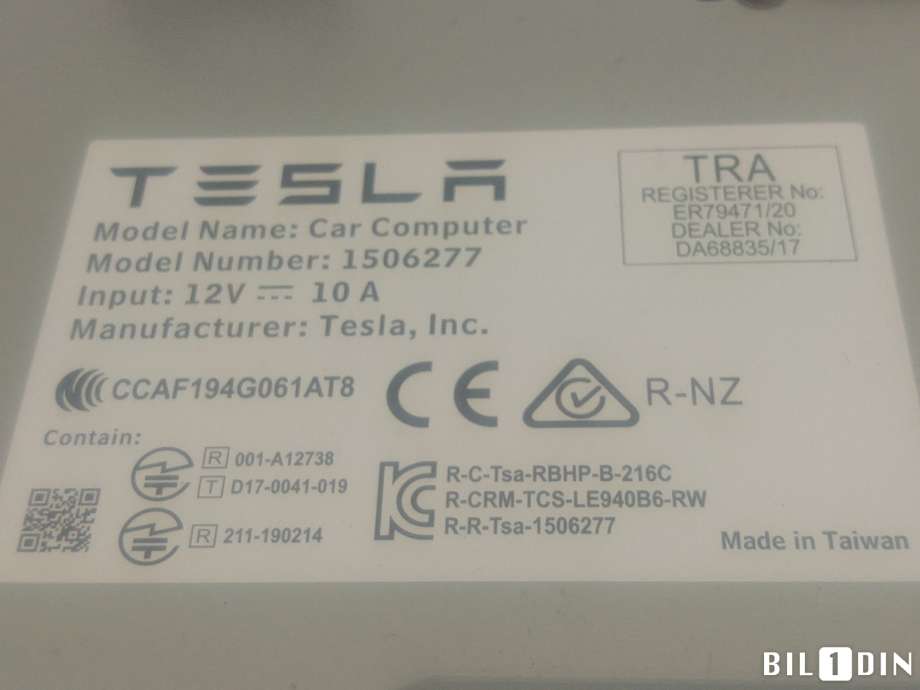 Styreenhet diverse til Tesla Model 3 2018-2023 (Fase 1)  (TESLA|1566786S0E||156678601C)