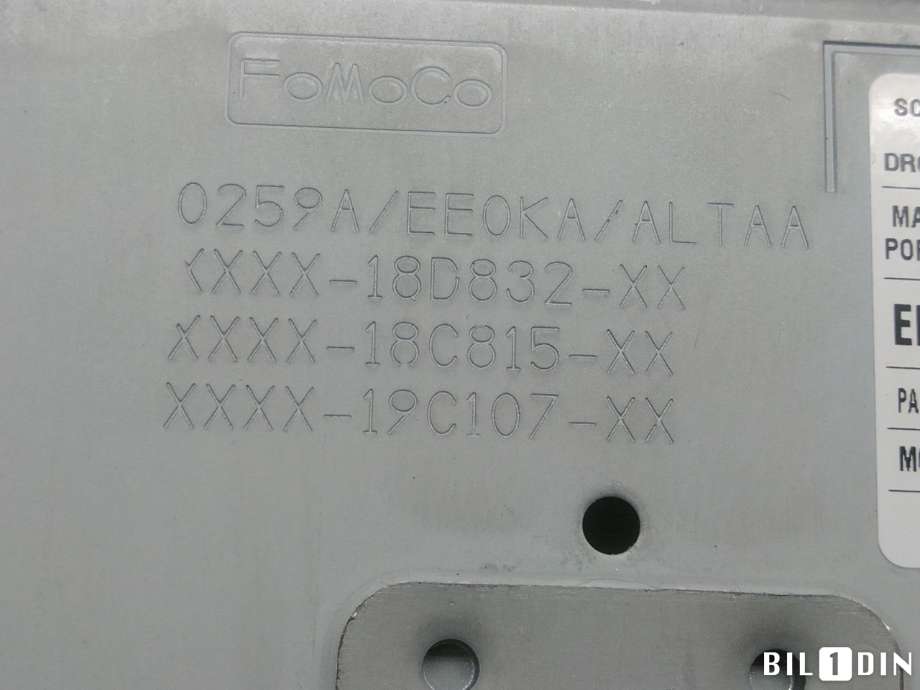 Bilstereo til Ford Transit Connect 2018-->> Type II, Fase 2  (FORD|KT1T18C815VV|2436069|)