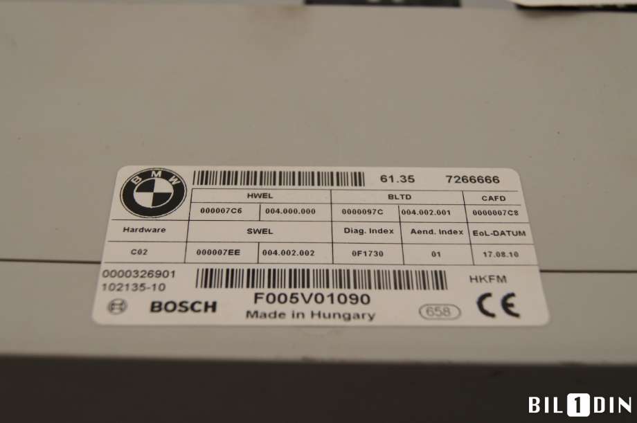 Styreenhet diverse til BMW 5-Serie 2010-2017 (F10/F11) (F10/F11) (BMW|61357365901||61357266666)