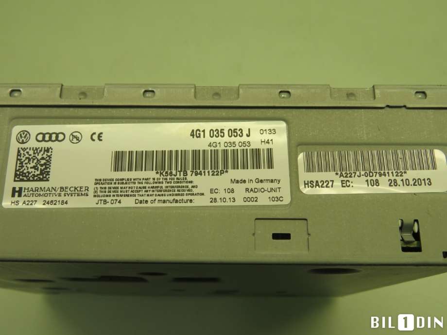 Bilstereo til Audi Q5 2012-2017 (Type I, Fase 2)  (AUDI|4G1035053J|)