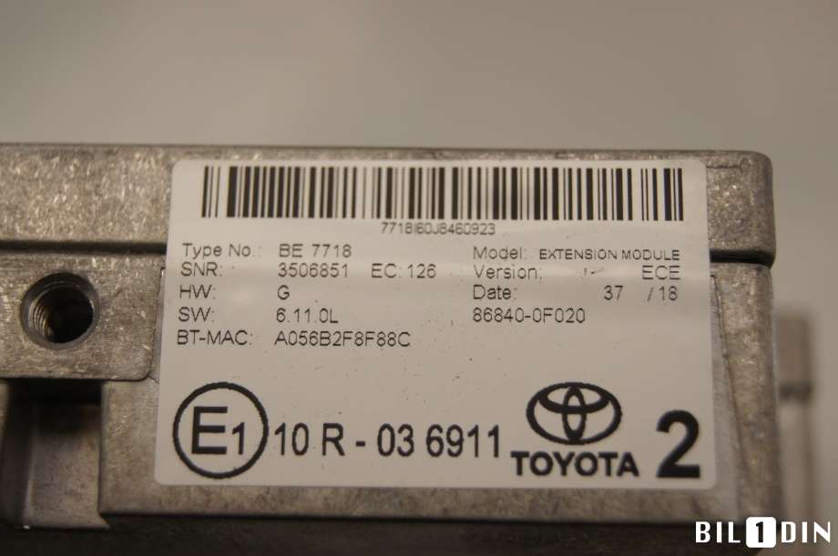 Bilstereo navigasjon til Toyota Auris 2015-2019 (Type II, Fase 2)  (TOYOTA|868400F020|)