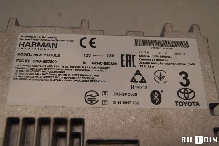 Styreenhet diverse til Toyota Prius 2016-2023 (Type IV) (combi) (combi) (TOYOTA|868400F030|)
