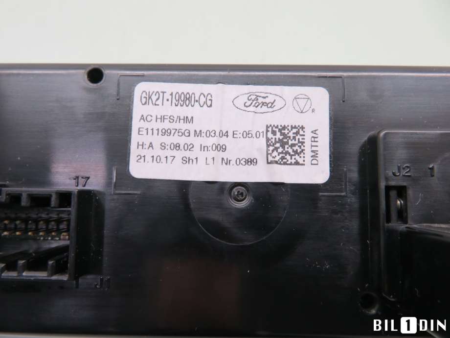Varmeapparat betjening til Ford Transit Custom 2013-2023 (Type I)  (FORD|GK2T19980CE|2029656|)