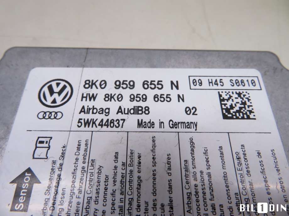 Airbag elektronikk til Audi A4 2007-2014 (Type IV) (B8) (B8) (AUDI|8K0959655N|)