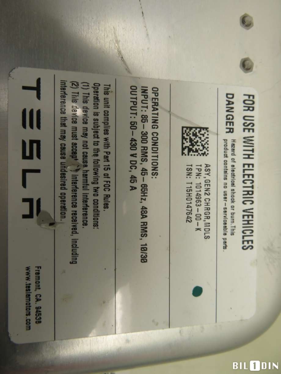 Batterilader kabel til Tesla Model S 2013-2016 (Fase 1)  (TESLA|101496300L||101496300K)